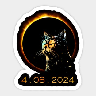 Cat EClipse 4.08.2024 Sticker